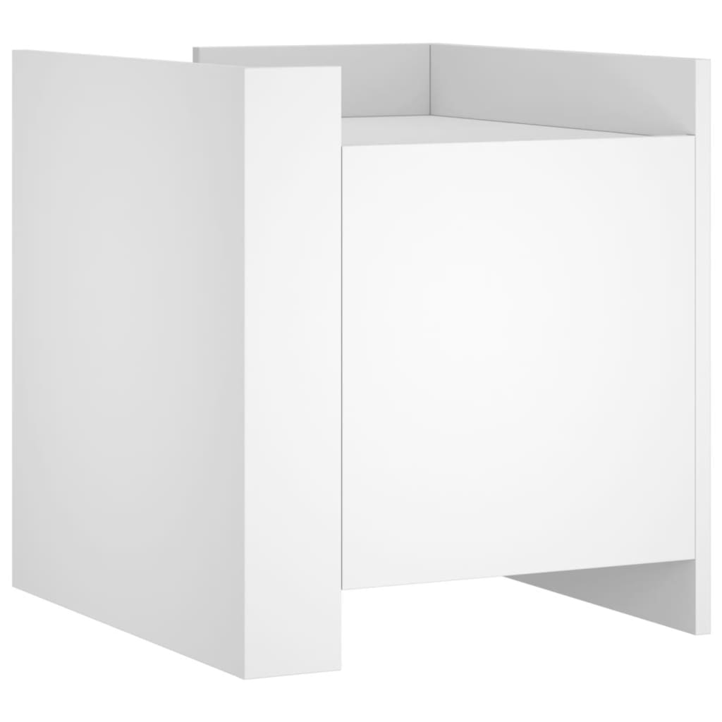 Nachtkastje 45x50x50 cm bewerkt hout wit is nu te koop bij PeponiXL, paradijselijk wonen!