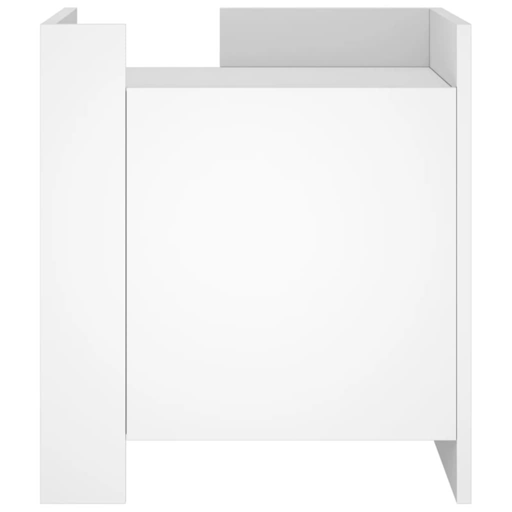 Nachtkastje 45x50x50 cm bewerkt hout wit is nu te koop bij PeponiXL, paradijselijk wonen!