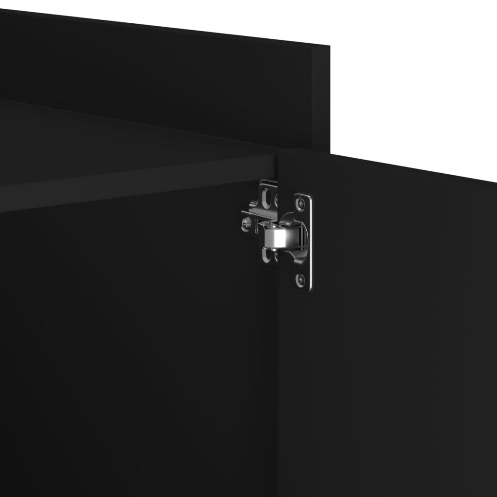 Nachtkastje 45x50x50 cm bewerkt hout zwart is nu te koop bij PeponiXL, paradijselijk wonen!