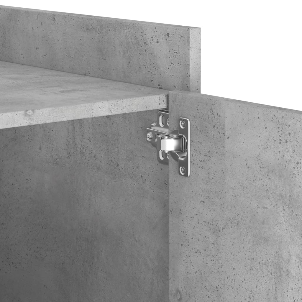 Nachtkastje 45x50x50 cm bewerkt hout betongrijs is nu te koop bij PeponiXL, paradijselijk wonen!