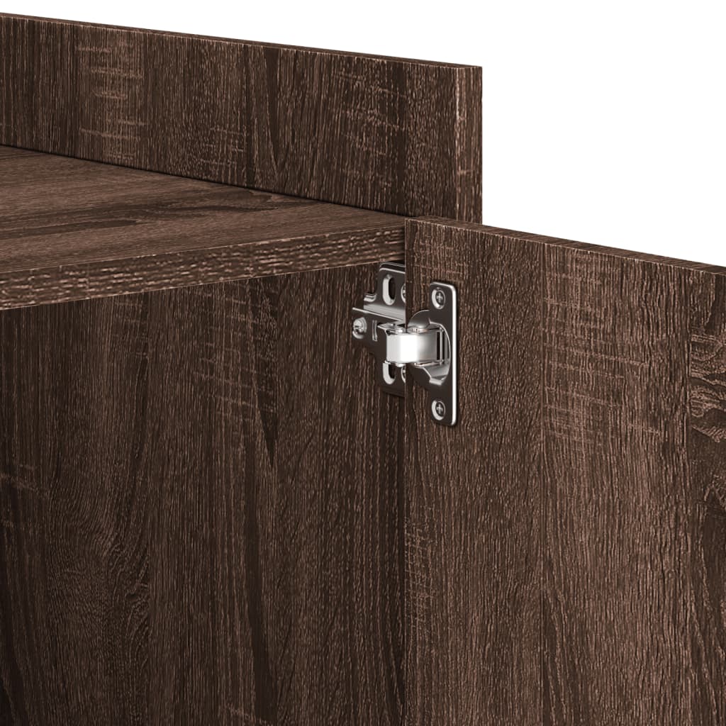 Nachtkastje 45x50x50 cm bewerkt hout bruin eikenkleurig is nu te koop bij PeponiXL, paradijselijk wonen!