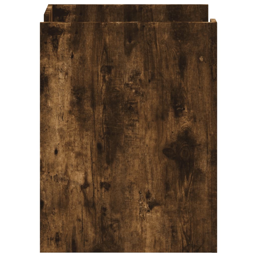 Nachtkastje 45x50x65 cm bewerkt hout gerookt eikenkleurig is nu te koop bij PeponiXL, paradijselijk wonen!