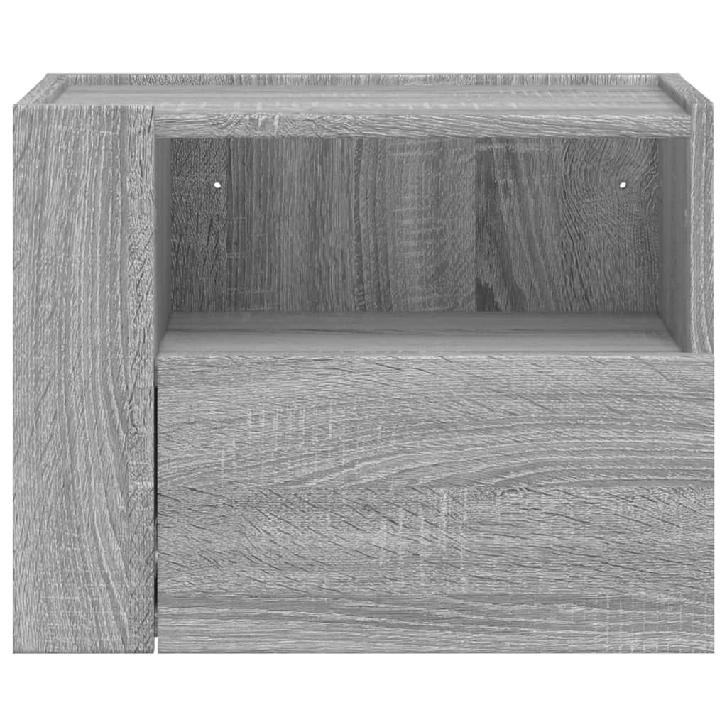 Nachtkastje wandgemonteerd 45x30x35 cm grijs sonoma eikenkleur is nu te koop bij PeponiXL, paradijselijk wonen!