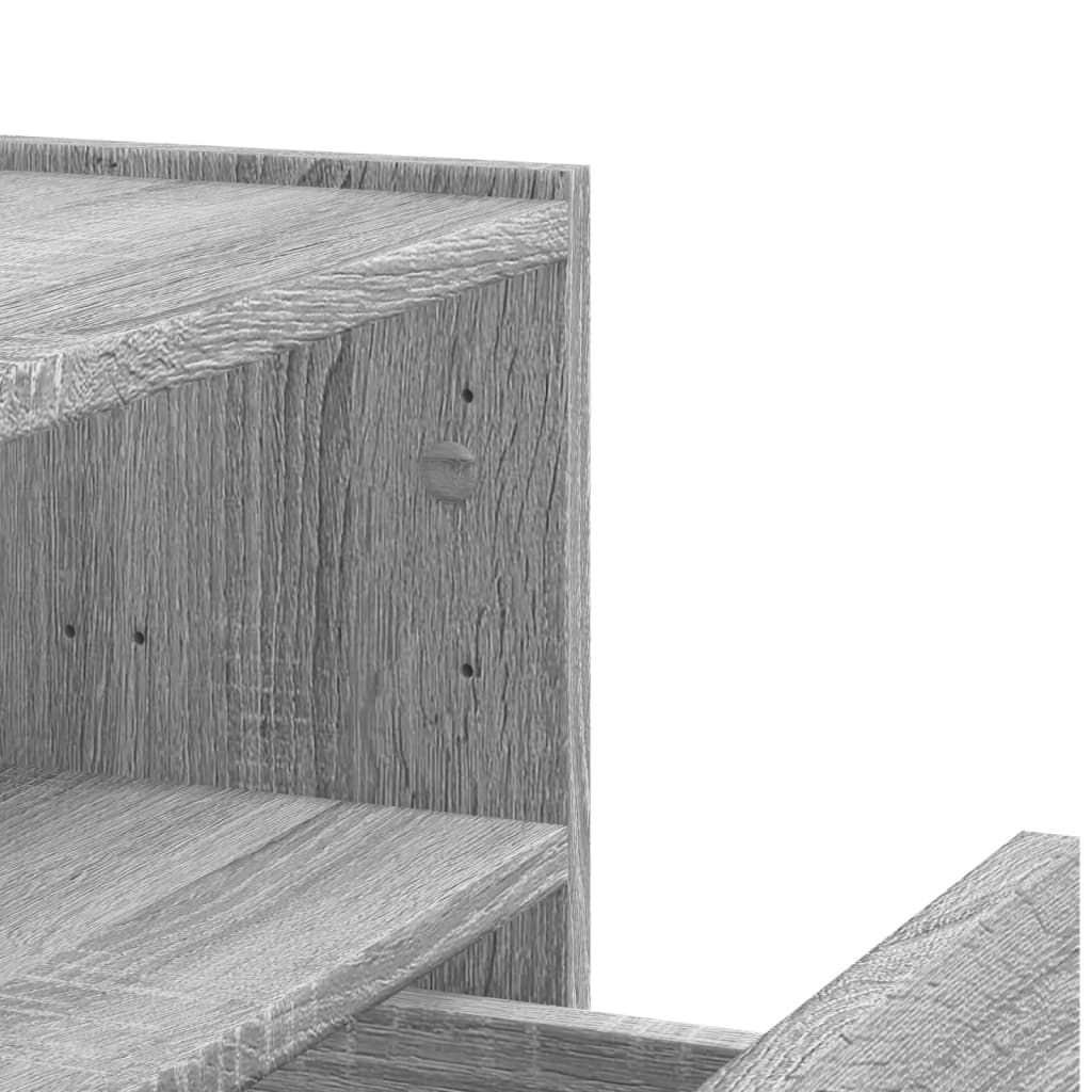 Nachtkastjes 2 st wandgemonteerd 45x30x35 cm grijs sonoma eiken is nu te koop bij PeponiXL, paradijselijk wonen!