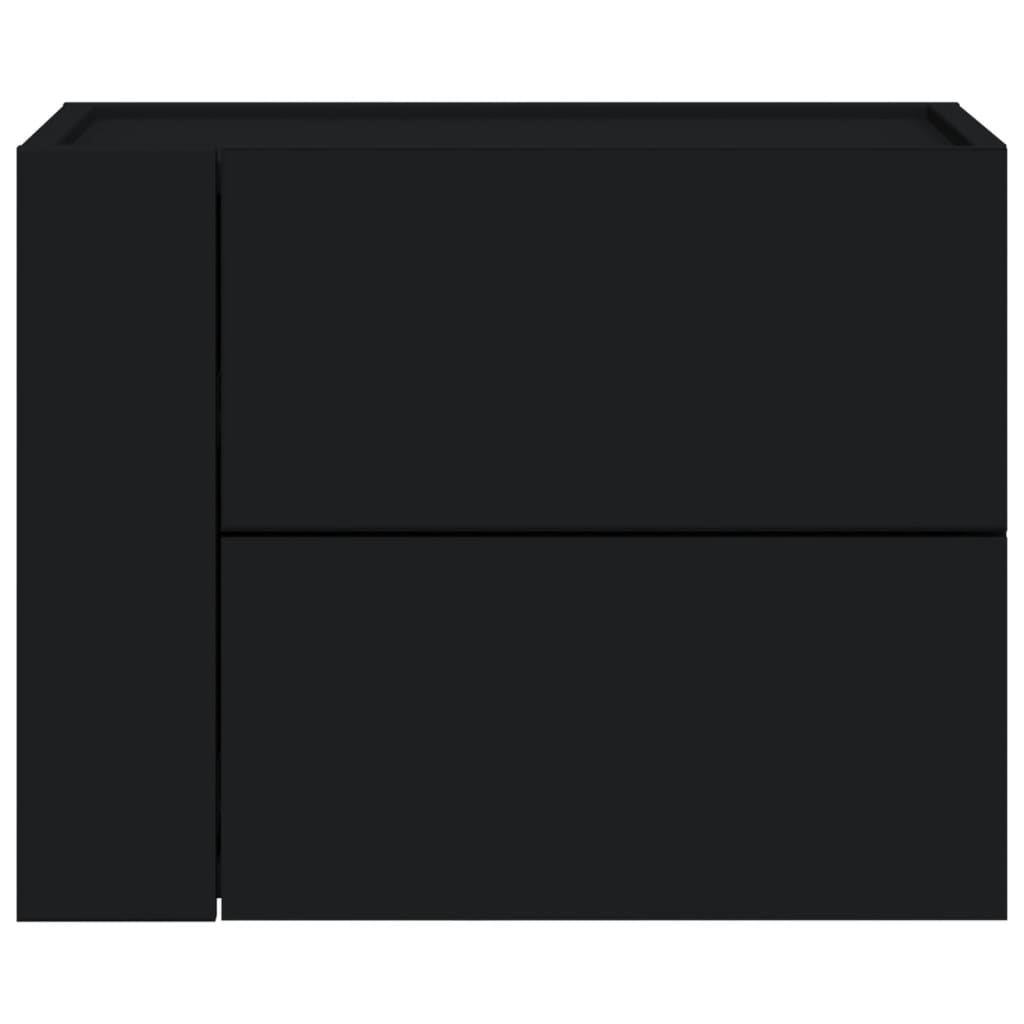 Nachtkastje wandgemonteerd 45x30x35 cm zwart is nu te koop bij PeponiXL, paradijselijk wonen!
