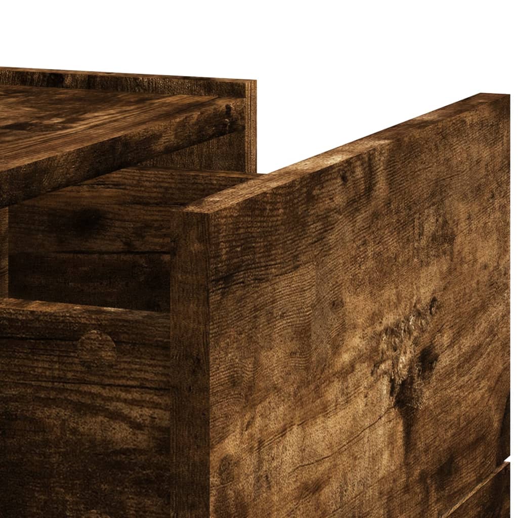 Nachtkastje wandgemonteerd 45x30x35 cm gerookt eikenkleurig is nu te koop bij PeponiXL, paradijselijk wonen!