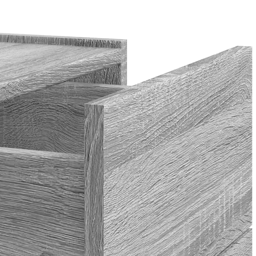 Nachtkastje wandgemonteerd 45x30x35 cm grijs sonoma eikenkleur is nu te koop bij PeponiXL, paradijselijk wonen!