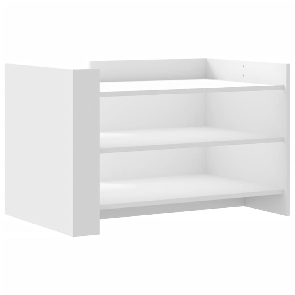 Salontafel 80x50x50 cm bewerkt hout wit is nu te koop bij PeponiXL, paradijselijk wonen!