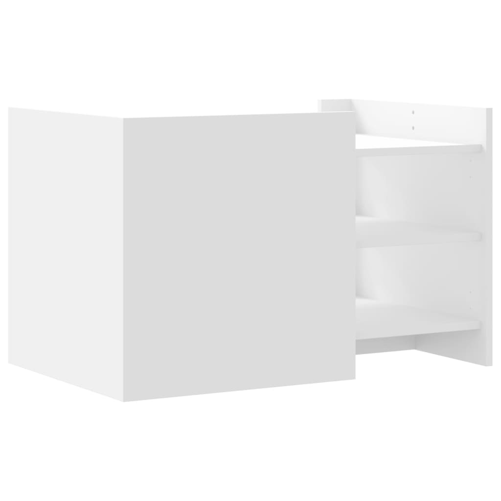 Salontafel 80x50x50 cm bewerkt hout wit is nu te koop bij PeponiXL, paradijselijk wonen!