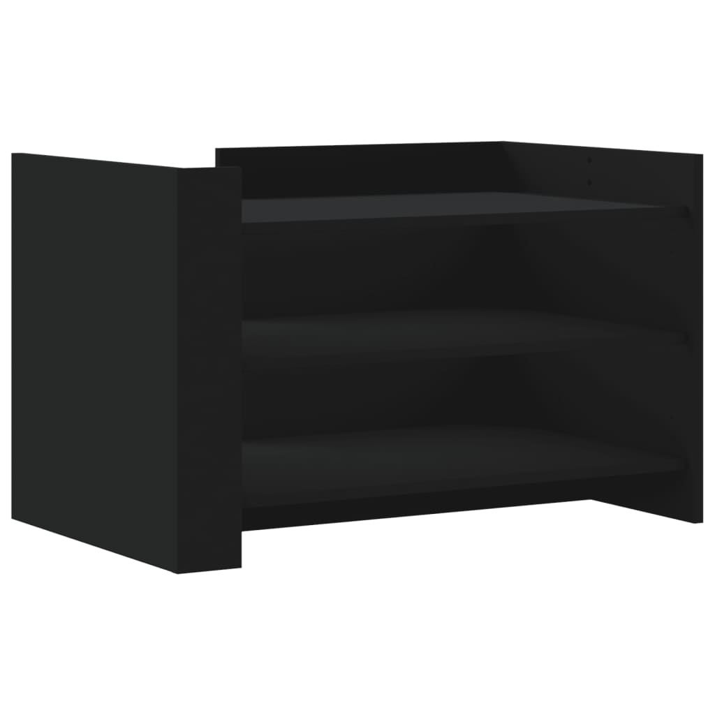 Salontafel 80x50x50 cm bewerkt hout zwart is nu te koop bij PeponiXL, paradijselijk wonen!