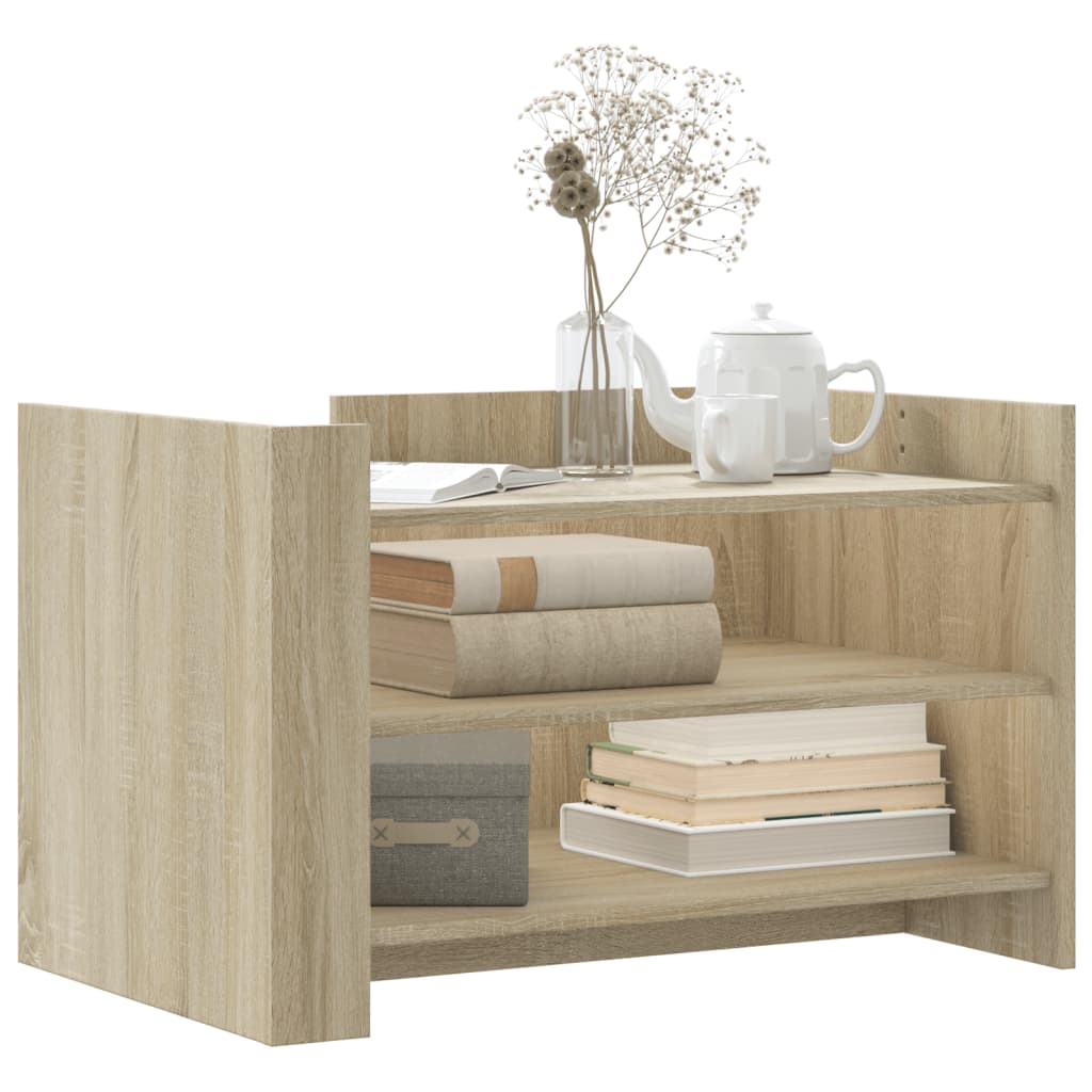Salontafel 80x50x50 cm bewerkt hout sonoma eikenkleurig is nu te koop bij PeponiXL, paradijselijk wonen!