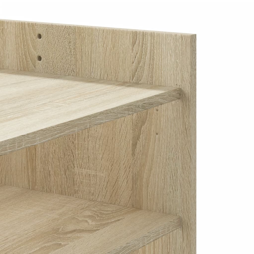 Salontafel 80x50x50 cm bewerkt hout sonoma eikenkleurig is nu te koop bij PeponiXL, paradijselijk wonen!