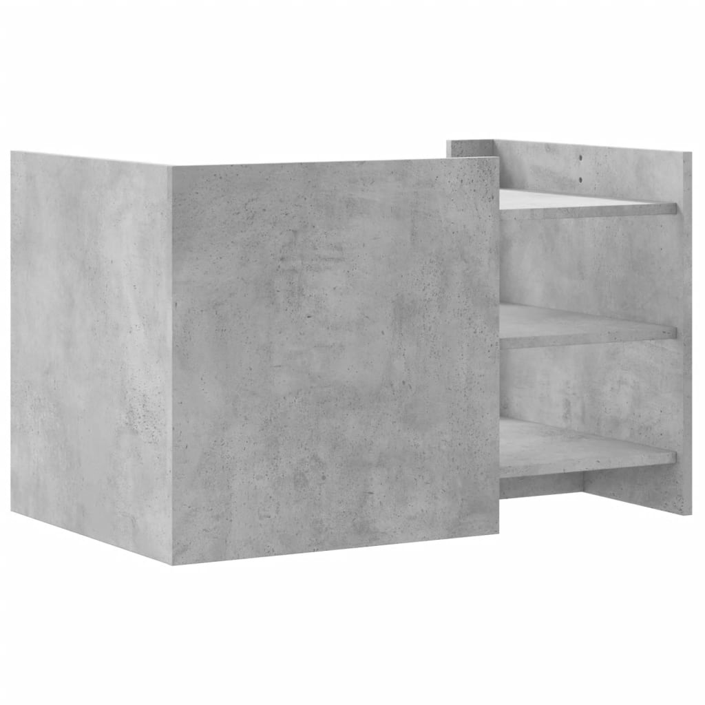 Salontafel 80x50x50 cm bewerkt hout betongrijs is nu te koop bij PeponiXL, paradijselijk wonen!
