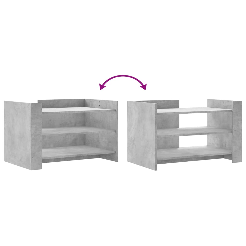 Salontafel 80x50x50 cm bewerkt hout betongrijs is nu te koop bij PeponiXL, paradijselijk wonen!