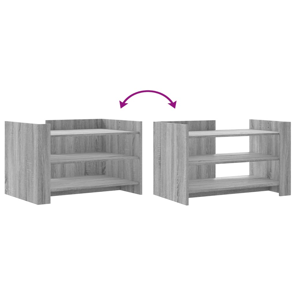 Salontafel 80x50x50 cm bewerkt hout grijs sonoma eikenkleur is nu te koop bij PeponiXL, paradijselijk wonen!