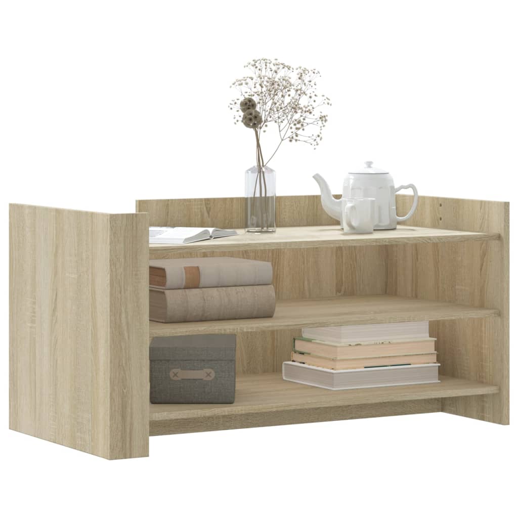 Salontafel 100x50x50 cm bewerkt hout sonoma eikenkleurig is nu te koop bij PeponiXL, paradijselijk wonen!