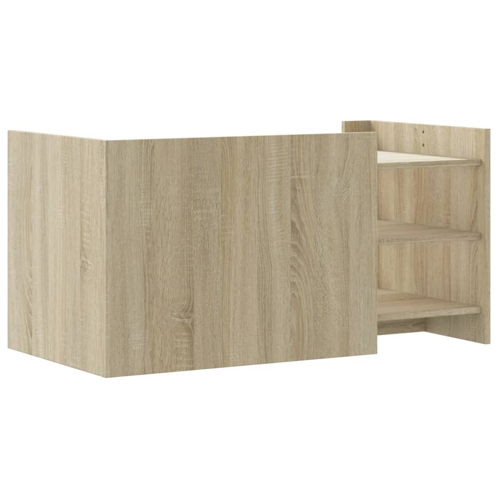 Salontafel 100x50x50 cm bewerkt hout sonoma eikenkleurig is nu te koop bij PeponiXL, paradijselijk wonen!