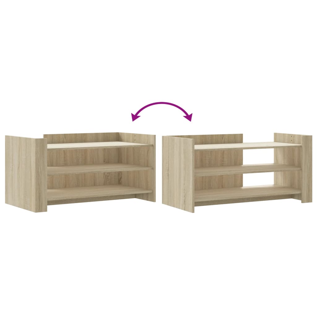 Salontafel 100x50x50 cm bewerkt hout sonoma eikenkleurig is nu te koop bij PeponiXL, paradijselijk wonen!