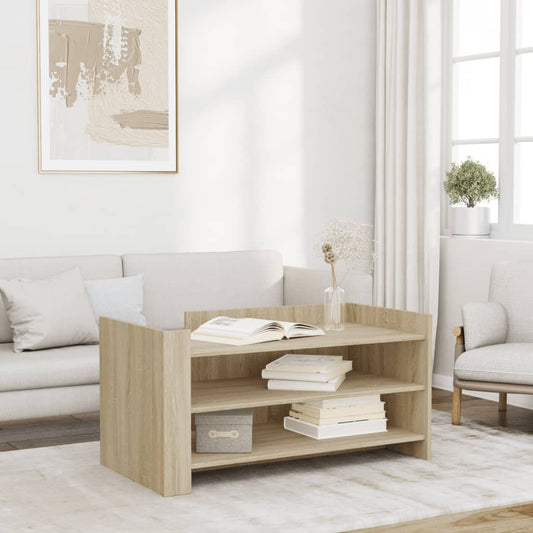 Salontafel 100x50x50 cm bewerkt hout sonoma eikenkleurig is nu te koop bij PeponiXL, paradijselijk wonen!