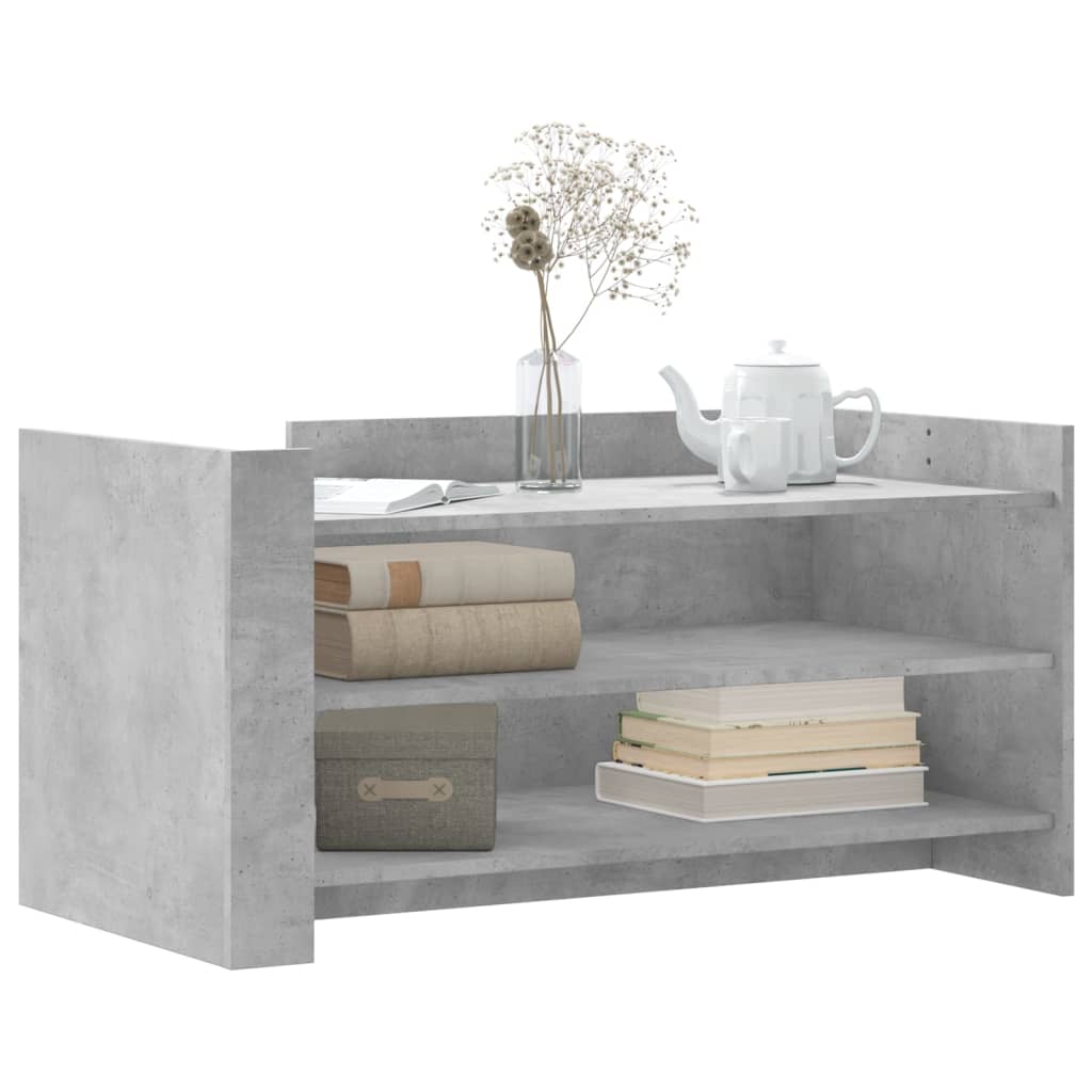 Salontafel 100x50x50 cm bewerkt hout betongrijs is nu te koop bij PeponiXL, paradijselijk wonen!