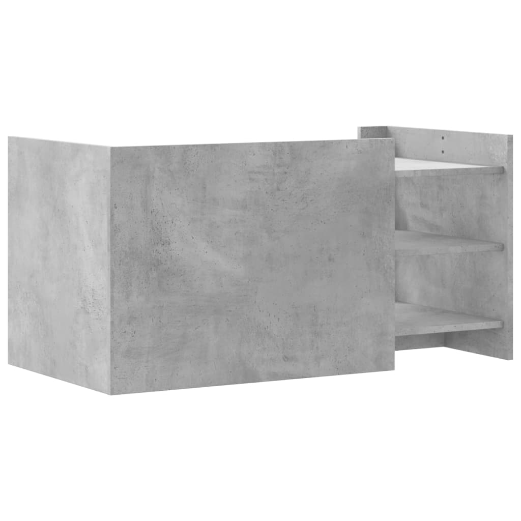 Salontafel 100x50x50 cm bewerkt hout betongrijs is nu te koop bij PeponiXL, paradijselijk wonen!