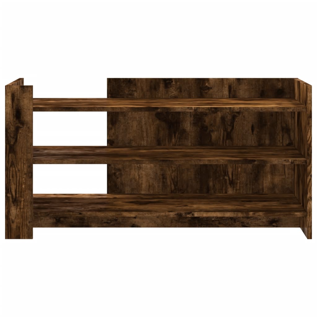 Salontafel 100x50x50 cm bewerkt hout gerookt eikenkleurig is nu te koop bij PeponiXL, paradijselijk wonen!