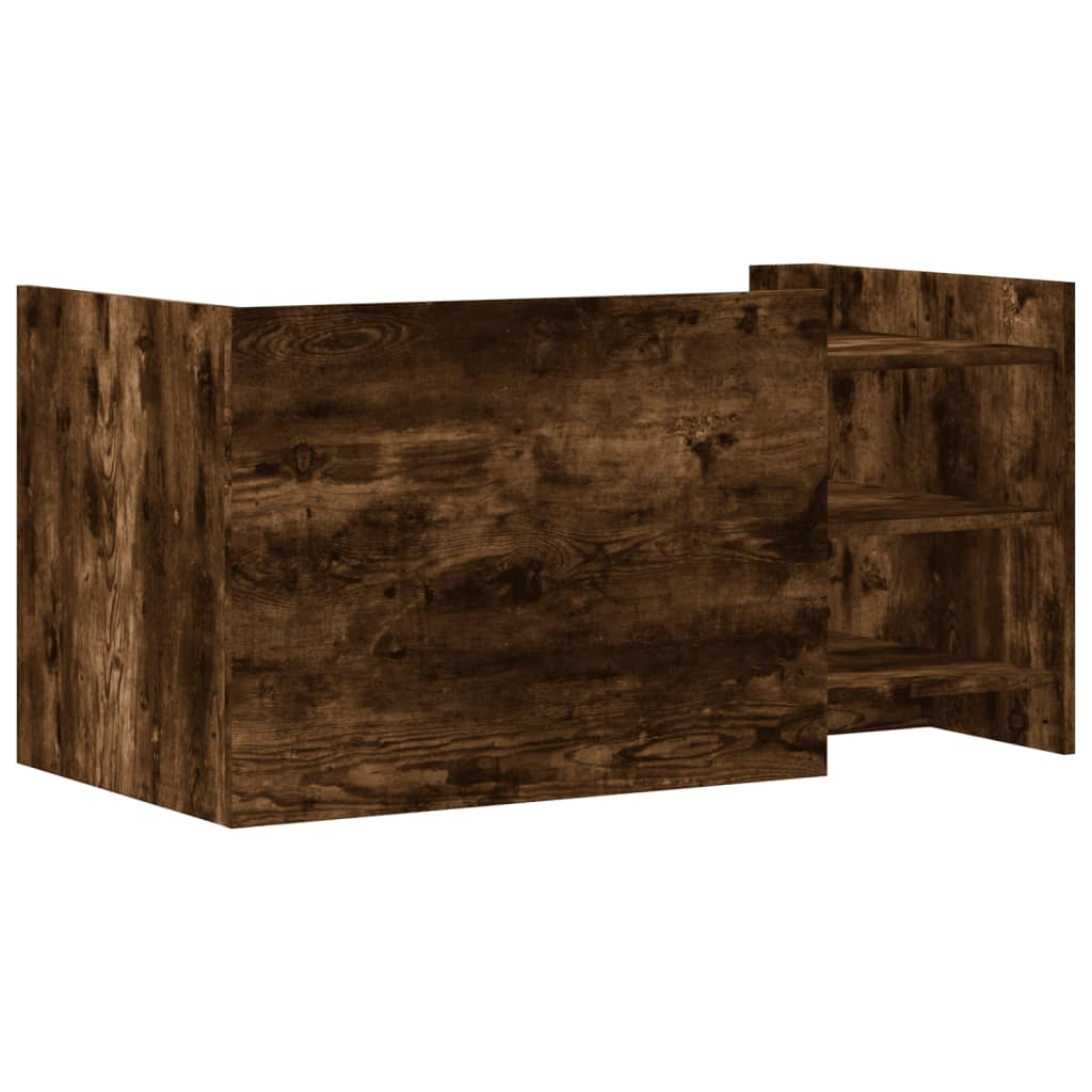 Salontafel 100x50x50 cm bewerkt hout gerookt eikenkleurig is nu te koop bij PeponiXL, paradijselijk wonen!