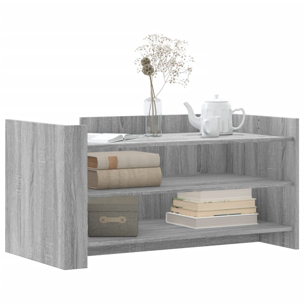 Salontafel 100x50x50 cm bewerkt hout grijs sonoma eikenkleur is nu te koop bij PeponiXL, paradijselijk wonen!
