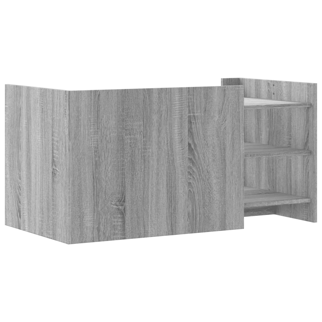 Salontafel 100x50x50 cm bewerkt hout grijs sonoma eikenkleur is nu te koop bij PeponiXL, paradijselijk wonen!