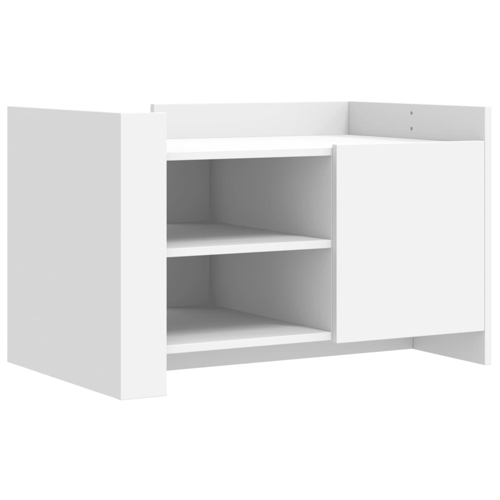Salontafel 80x50x50 cm bewerkt hout wit is nu te koop bij PeponiXL, paradijselijk wonen!