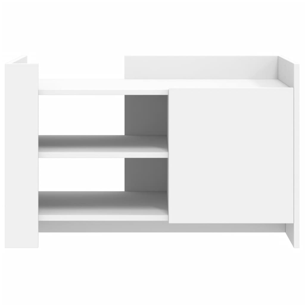 Salontafel 80x50x50 cm bewerkt hout wit is nu te koop bij PeponiXL, paradijselijk wonen!