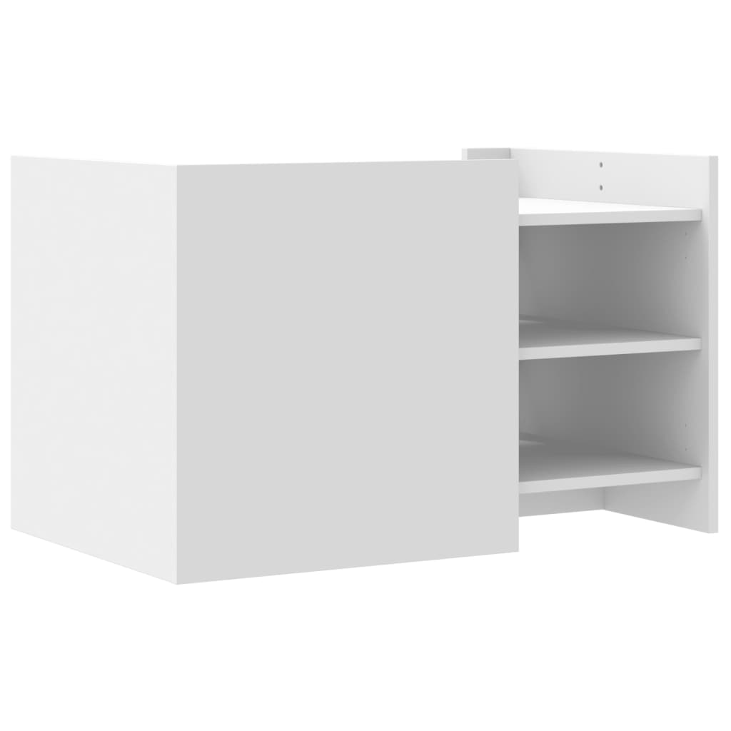 Salontafel 80x50x50 cm bewerkt hout wit is nu te koop bij PeponiXL, paradijselijk wonen!