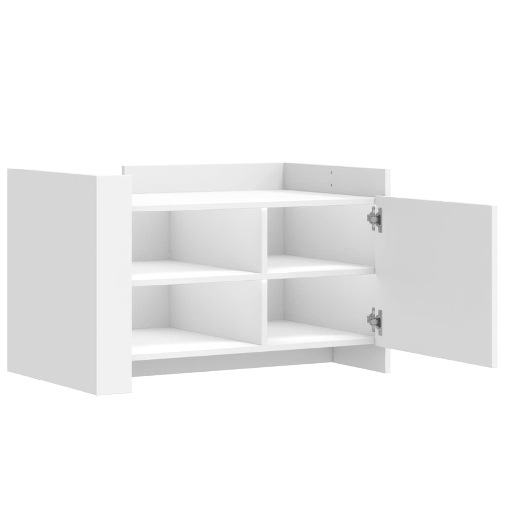 Salontafel 80x50x50 cm bewerkt hout wit is nu te koop bij PeponiXL, paradijselijk wonen!