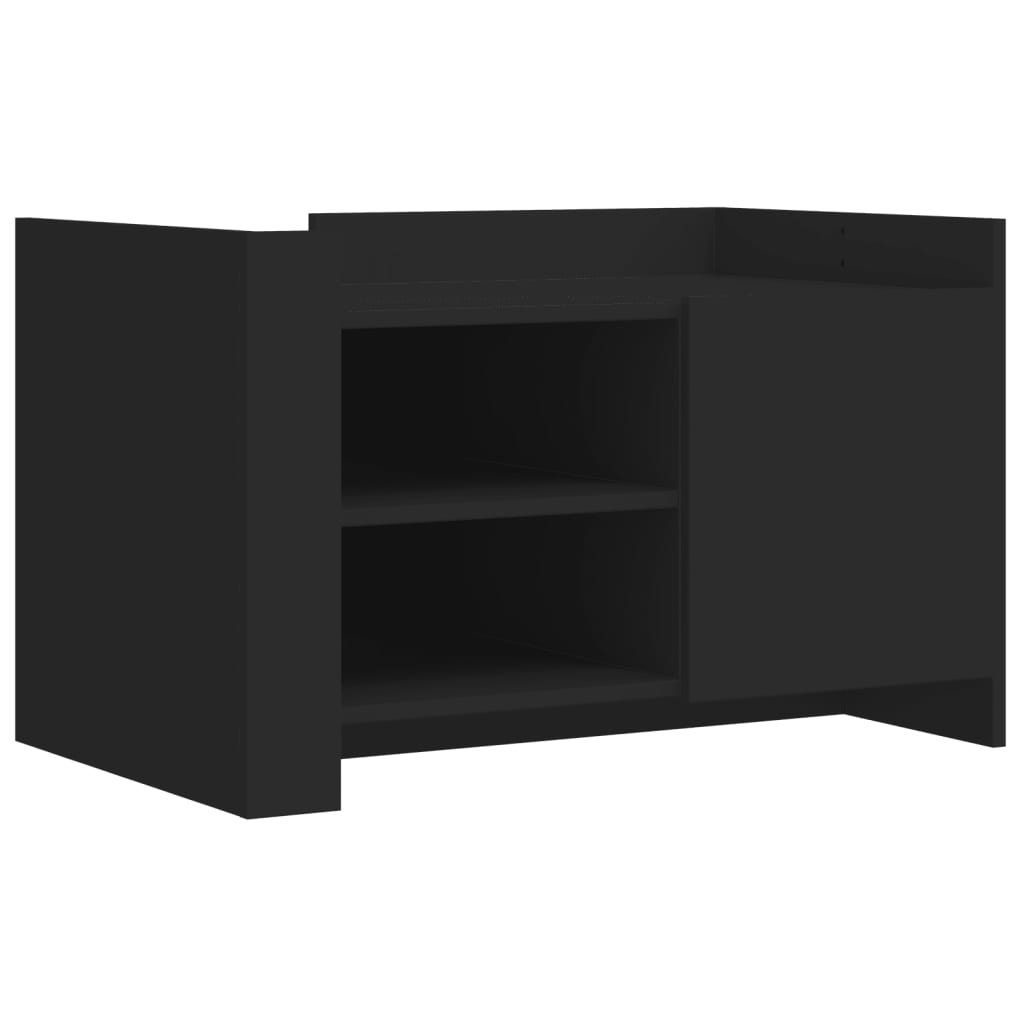 Salontafel 80x50x50 cm bewerkt hout zwart is nu te koop bij PeponiXL, paradijselijk wonen!