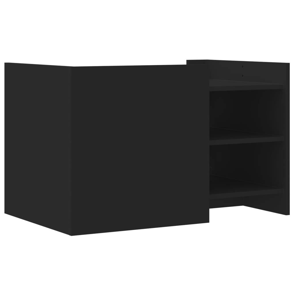 Salontafel 80x50x50 cm bewerkt hout zwart is nu te koop bij PeponiXL, paradijselijk wonen!