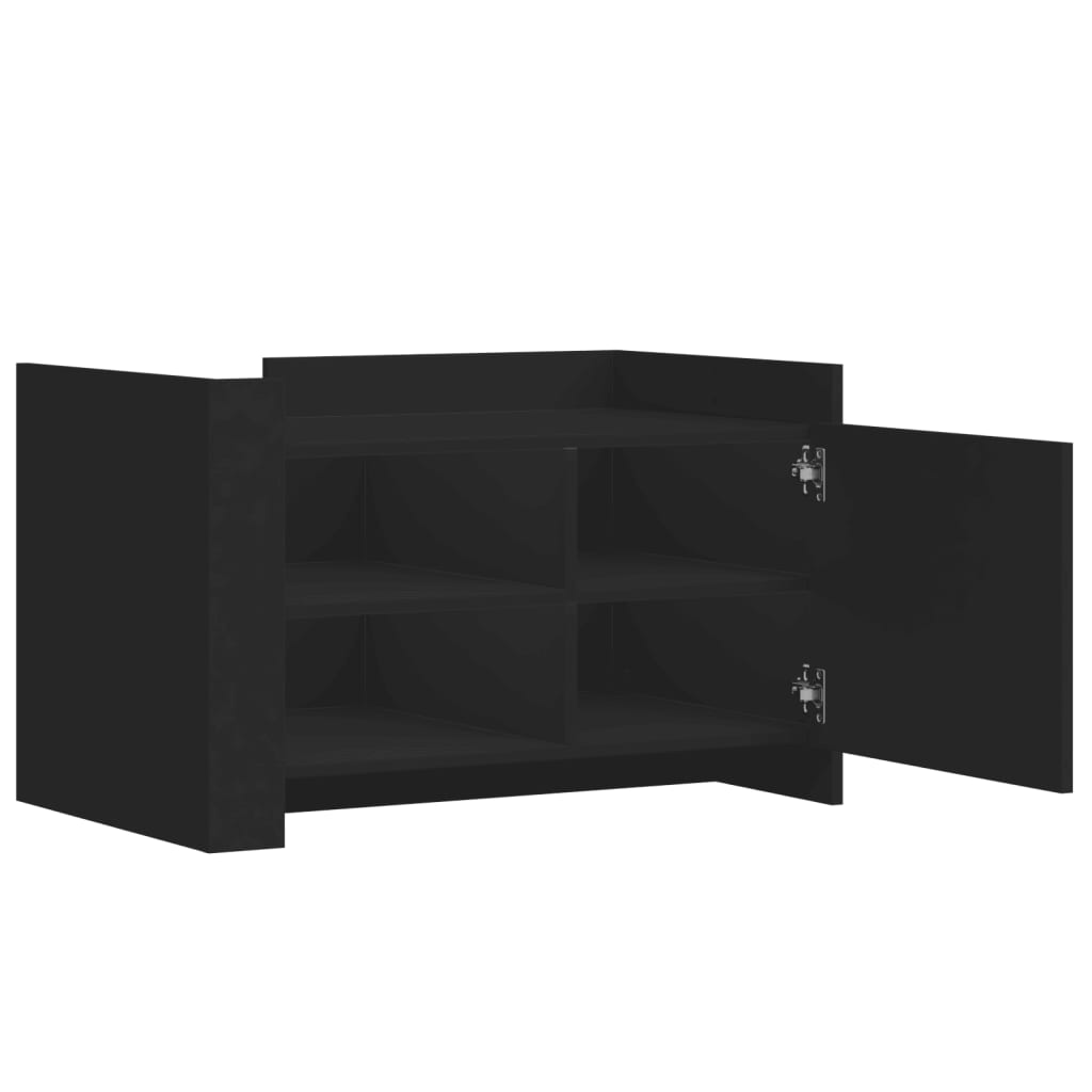 Salontafel 80x50x50 cm bewerkt hout zwart is nu te koop bij PeponiXL, paradijselijk wonen!