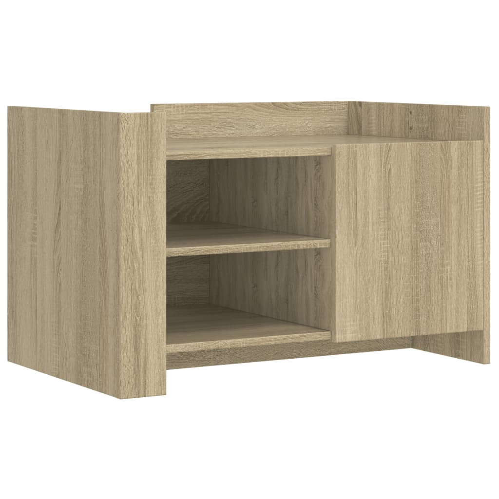 Salontafel 80x50x50 cm bewerkt hout sonoma eikenkleurig is nu te koop bij PeponiXL, paradijselijk wonen!