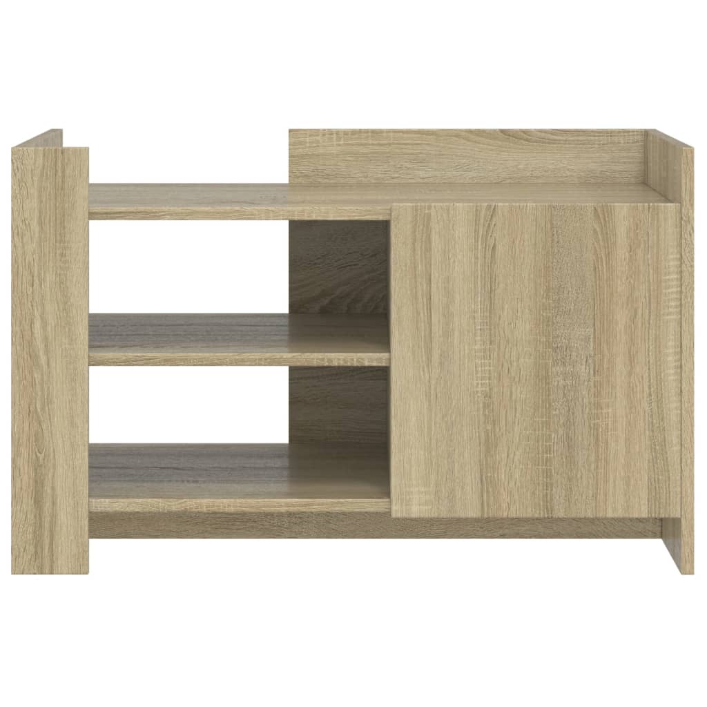 Salontafel 80x50x50 cm bewerkt hout sonoma eikenkleurig is nu te koop bij PeponiXL, paradijselijk wonen!