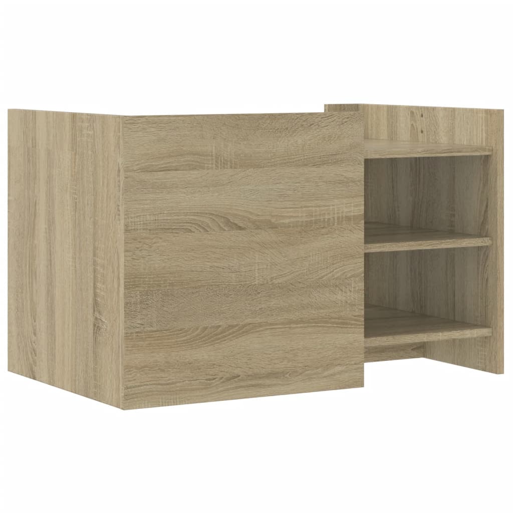 Salontafel 80x50x50 cm bewerkt hout sonoma eikenkleurig is nu te koop bij PeponiXL, paradijselijk wonen!
