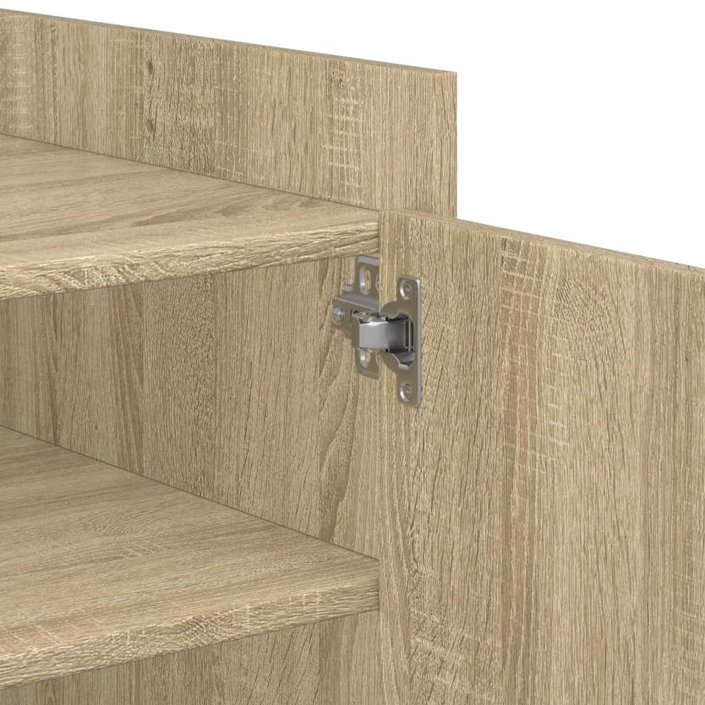 Salontafel 80x50x50 cm bewerkt hout sonoma eikenkleurig is nu te koop bij PeponiXL, paradijselijk wonen!