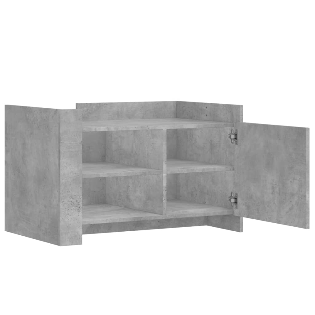 Salontafel 80x50x50 cm bewerkt hout betongrijs is nu te koop bij PeponiXL, paradijselijk wonen!
