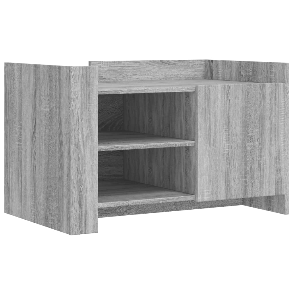 Salontafel 80x50x50 cm bewerkt hout grijs sonoma eikenkleur is nu te koop bij PeponiXL, paradijselijk wonen!