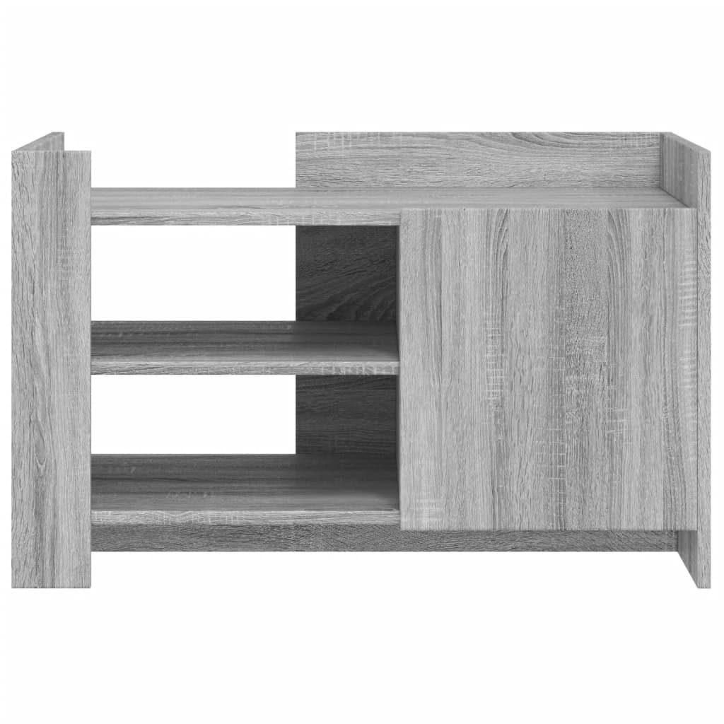 Salontafel 80x50x50 cm bewerkt hout grijs sonoma eikenkleur is nu te koop bij PeponiXL, paradijselijk wonen!