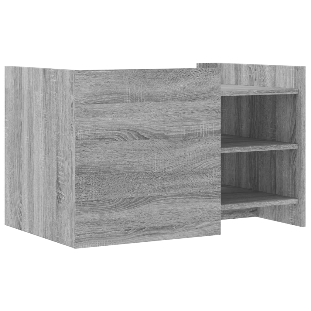 Salontafel 80x50x50 cm bewerkt hout grijs sonoma eikenkleur is nu te koop bij PeponiXL, paradijselijk wonen!