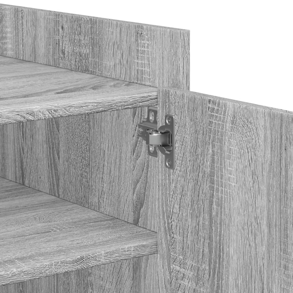 Salontafel 80x50x50 cm bewerkt hout grijs sonoma eikenkleur is nu te koop bij PeponiXL, paradijselijk wonen!