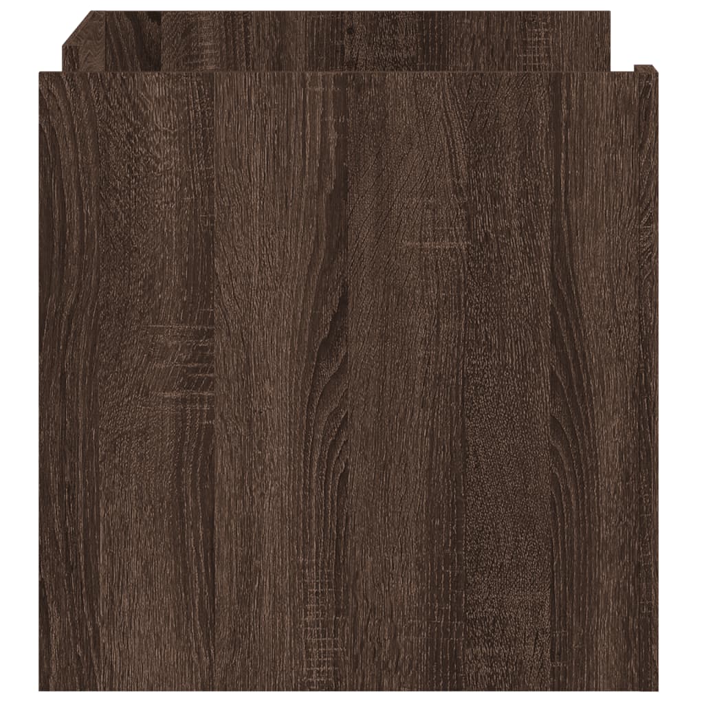 Salontafel 80x50x50 cm bewerkt hout bruin eikenkleur is nu te koop bij PeponiXL, paradijselijk wonen!