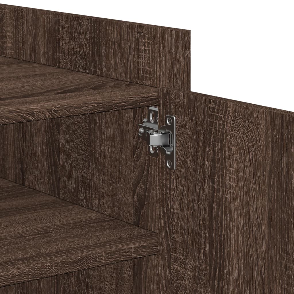 Salontafel 80x50x50 cm bewerkt hout bruin eikenkleur is nu te koop bij PeponiXL, paradijselijk wonen!
