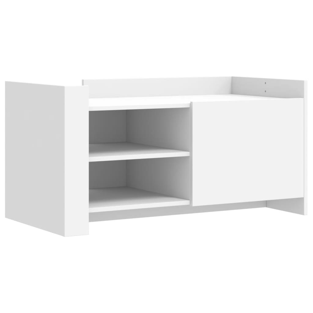Salontafel 100x50x50 cm bewerkt hout wit is nu te koop bij PeponiXL, paradijselijk wonen!