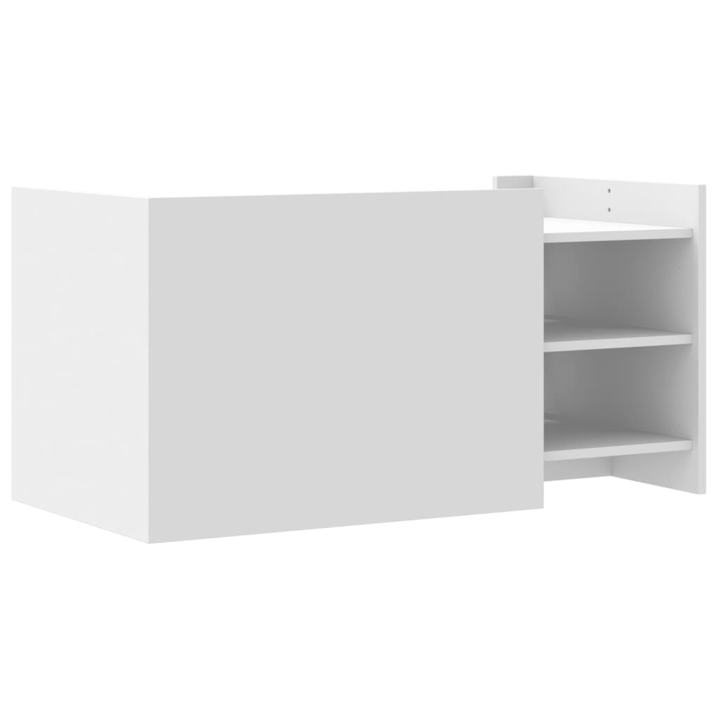 Salontafel 100x50x50 cm bewerkt hout wit is nu te koop bij PeponiXL, paradijselijk wonen!