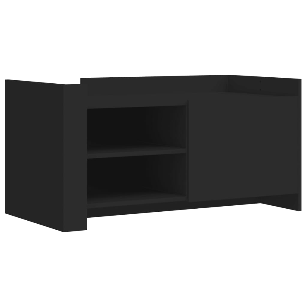 Salontafel 100x50x50 cm bewerkt hout zwart is nu te koop bij PeponiXL, paradijselijk wonen!